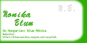 monika blum business card